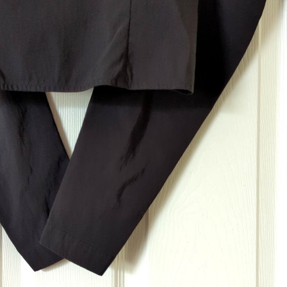 Levi's Junie Long Mutton Sleeve Square Neck Cropped Slim Fit Blouse Black XS - Picture 7 of 11